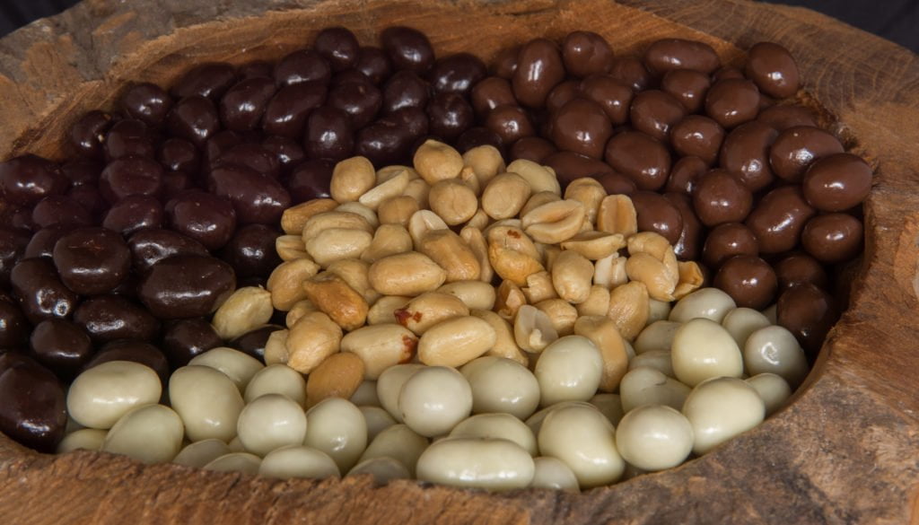 Biologische pindas pinda chocolade coating drageren